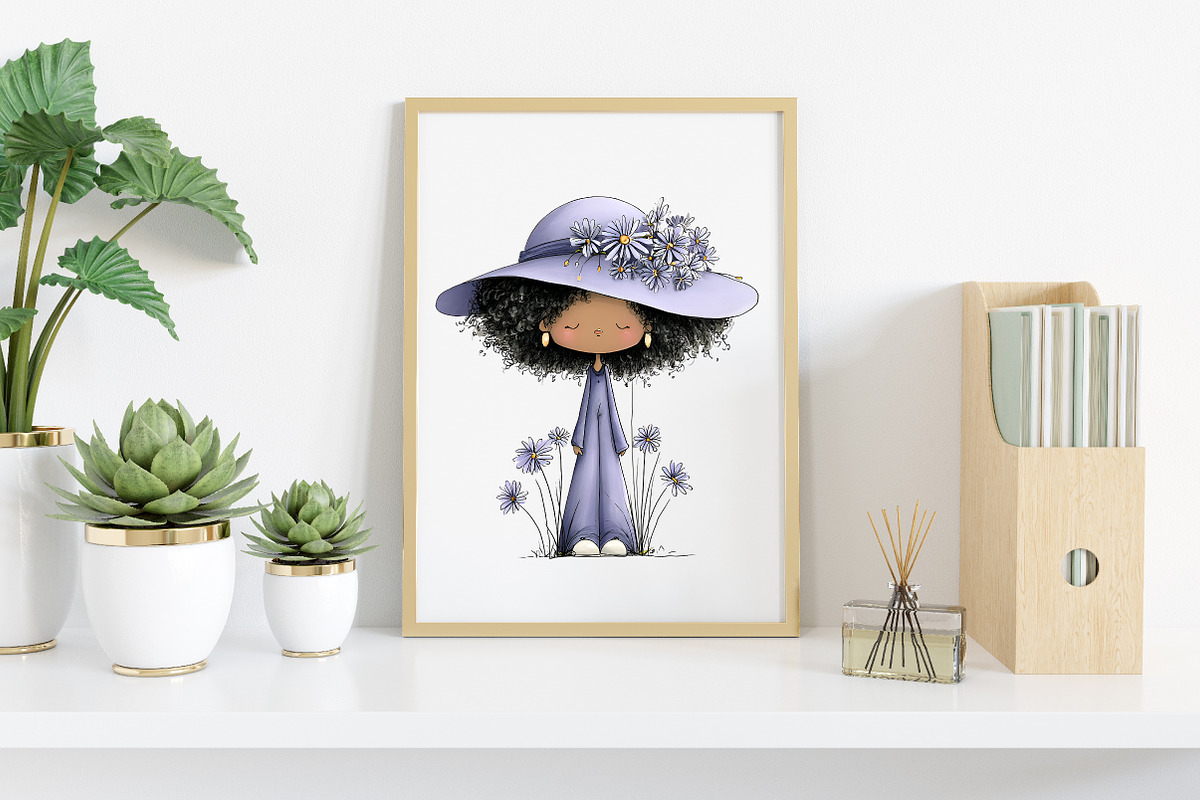 African American Girls Clipart, an Illustration by Canvas Craft (Photo 7 of 7)