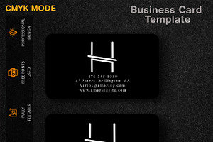 Black business card template, a Business Card Template by kamalrawat_gd