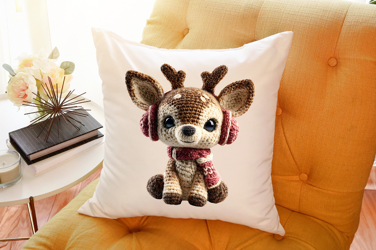 Christmas Crochet Reindeer Clipart, an Illustration by Sublimation Artist (Photo 6 of 6)