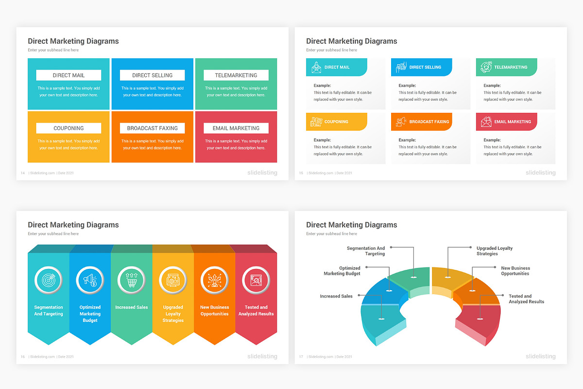 Direct Marketing PowerPoint Diagrams, a Presentation Template by SlideOne (Photo 7 of 8)