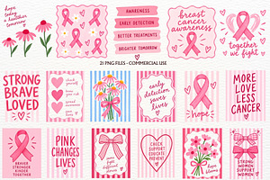 Breast Cancer Awareness PNG Clipart, a Healthcare Illustration by SugarCloudStudioArt