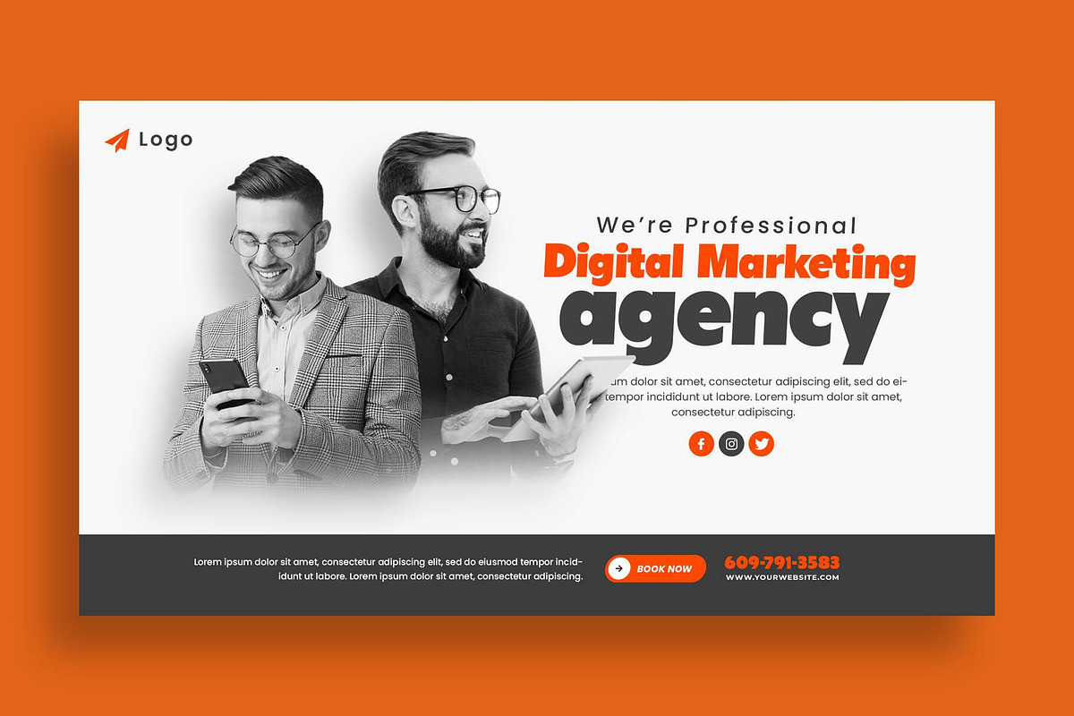 Marketing Agency Web Banner, a Social Media Template by Saman Osama