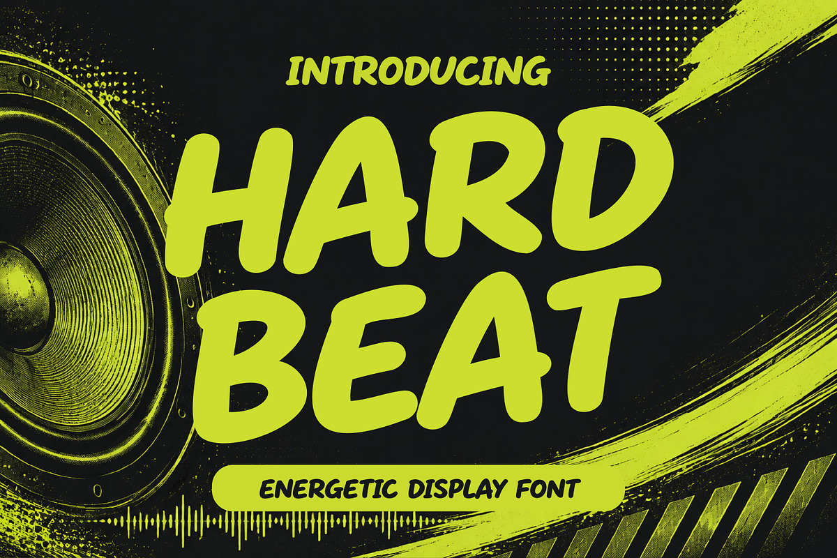 Hard Beat - Energetic Display Font, a Sans Serif Font by Gumrega Studio (Photo 1 of 8)