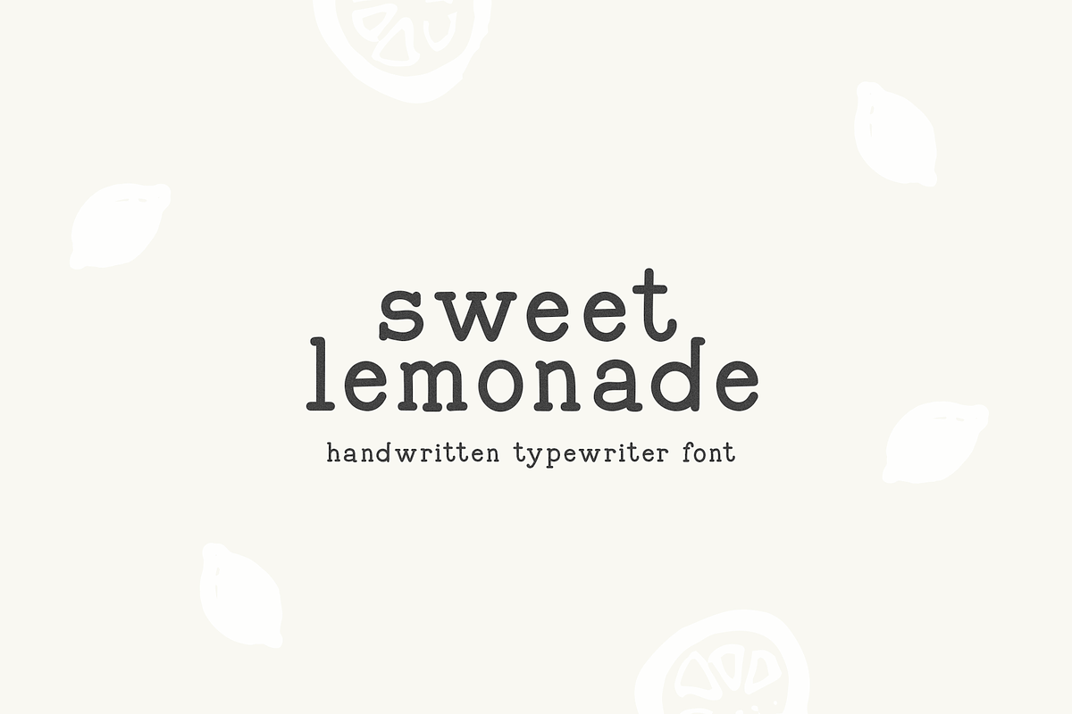 Sweet Lemonade | Typewriter Font, a Serif Font by KA Designs (Photo 1 of 10)