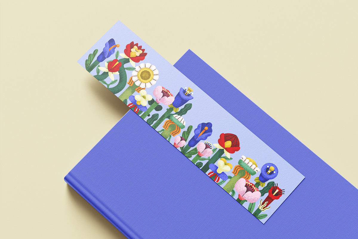 Abstract flowers border background, a Decorative Illustration by Good Studio (Photo 4 of 4)