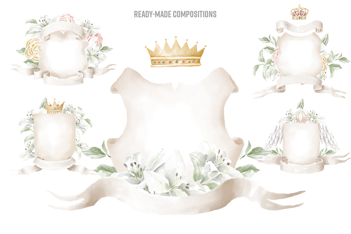 Coat of arms design kit, an Illustration by TheCuteShop (Photo 6 of 6)