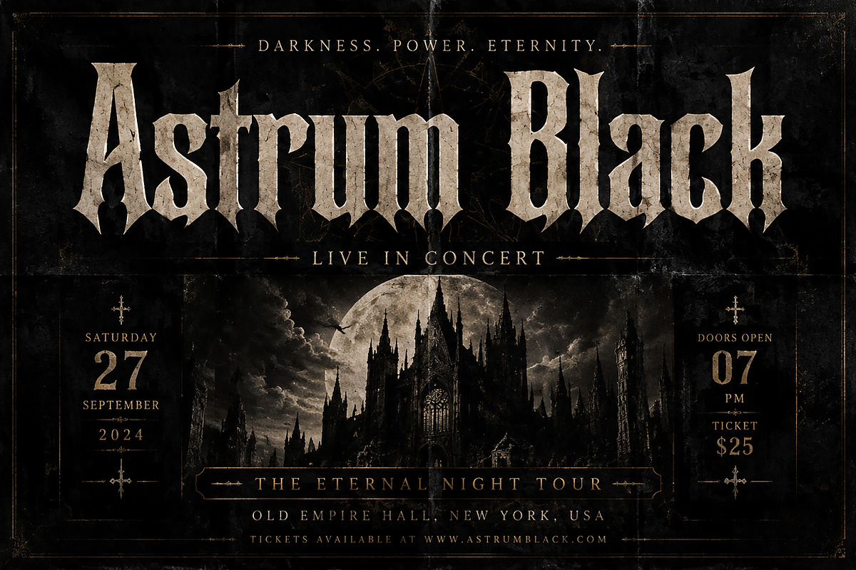 Astrum Black – Gothic Blackletter, a Blackletter Font by Wow Magic (Photo 4 of 4)