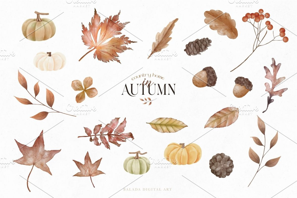 Country House in Autumn PNG, an Illustration by Balada Digital Art (Photo 4 of 6)