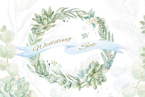 Wedding set of succulents