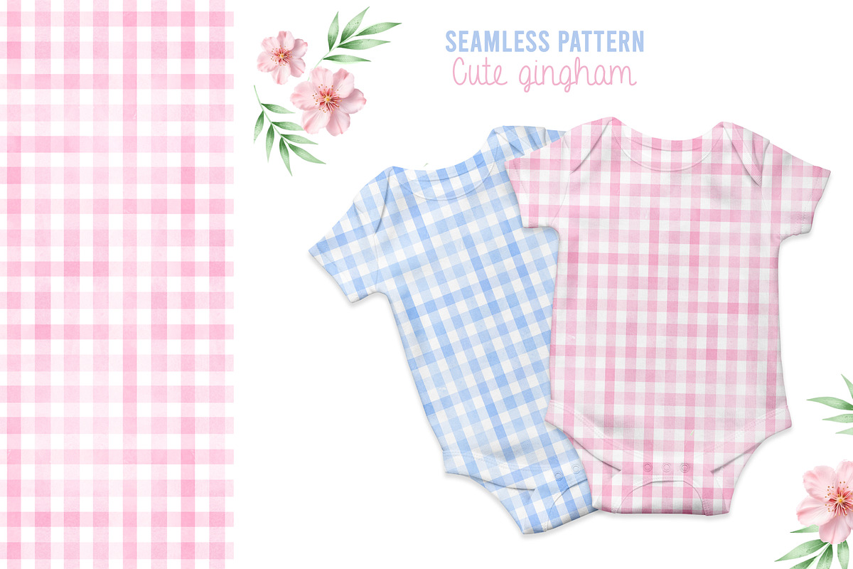 Cute Gingham Pattern, a Pattern Graphic by Waterystrokes (Photo 2 of 4)
