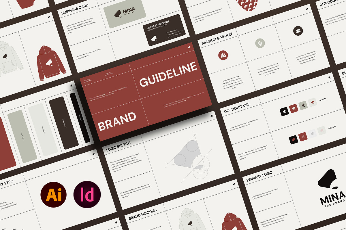 MINA | Brand Guidelines Template, a Branding & Logo Template by Artisan Vibes (Photo 1 of 11)
