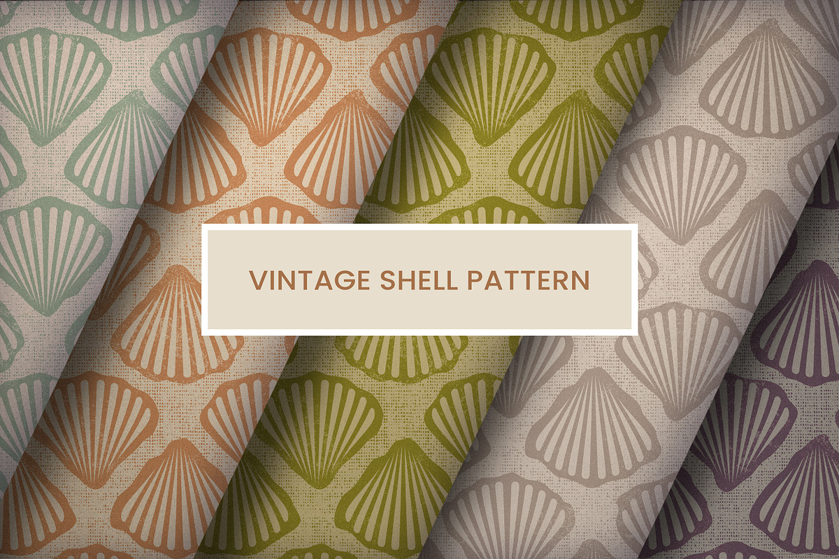 Vintage shell seamless boho pattern, a Pattern Graphic by Sir13 (Photo 1 of 9)