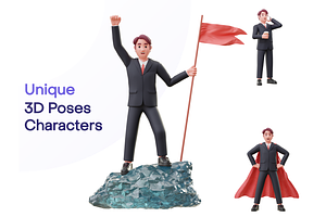 Jobly Businessman 3D Characters