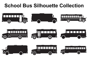 School Transit Silhouette Series, an Object Graphic by Creativeshirt