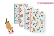Cute Otters Cliparts & Patterns, a Graphic by danceyourlife (Thumbnail 8 of 11)