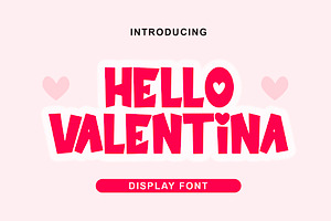 Hello Valentina | Display Font, a Sans Serif Font by Yuby Creative