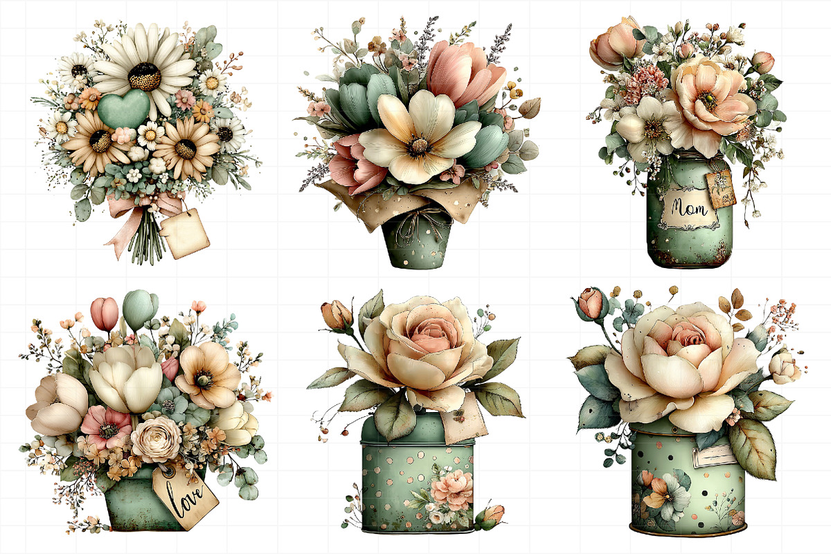 Mother's Day Flower Clipart, an Illustration by Daily.Designs (Photo 7 of 8)