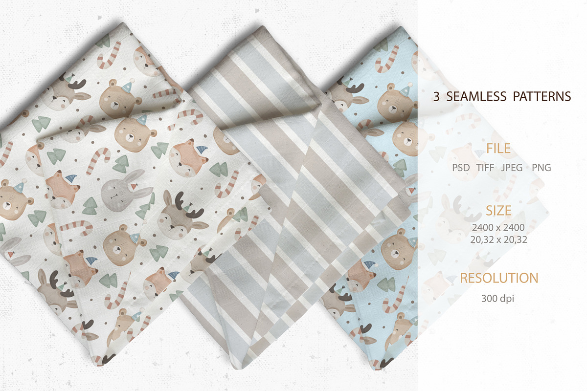Christmas Animals, a Pattern Graphic by AnnieArt (Photo 2 of 5)