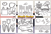 Minimalist Art Coloring Pages, an Illustration by Ink Gallery (Thumbnail 2 of 4)