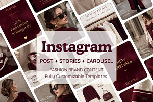 Fashion Brand Instagram Template Kit, a Social Media Template by Arslan
