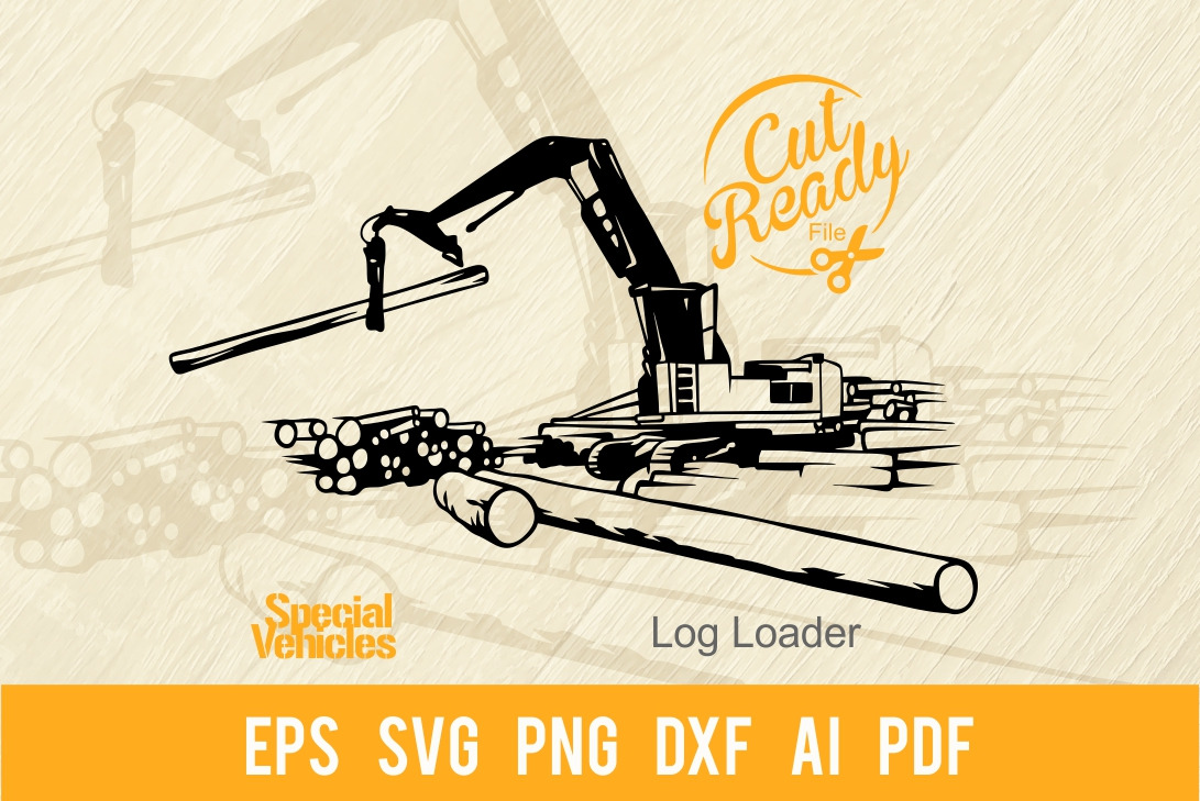 Log Loader SVG Special Vehicle, a Transportation Illustration by ...