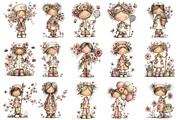 Whimsical Spring Nurse Clipart, an Illustration by OK Design (Thumbnail 3 of 6)