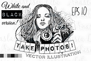 Girl with camera, a Decorative Illustration by A.Lila (Thumbnail 1 of 3)