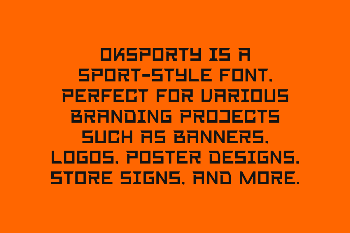 Oksporty - Sport Font, a Sans Serif Font by Iqsiart Studio (Photo 4 of 7)