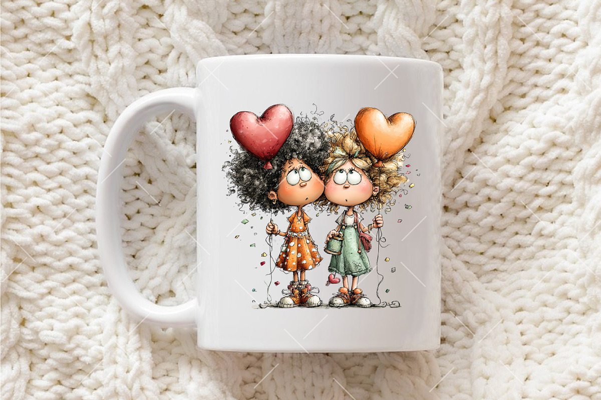 Whimsical Valentine Best Friend Clip, an Illustration by OK Design (Photo 6 of 6)
