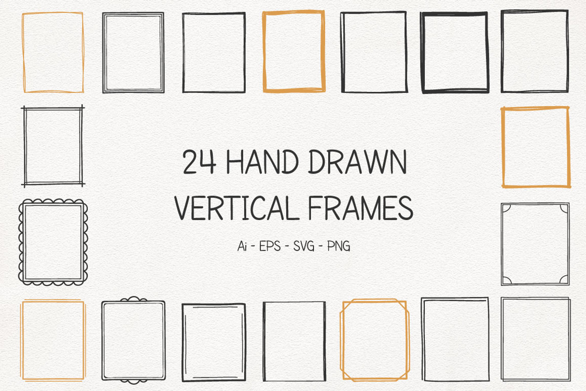 24 Hand Drawn Frames, an Object Graphic by PixMarket (Photo 1 of 6)