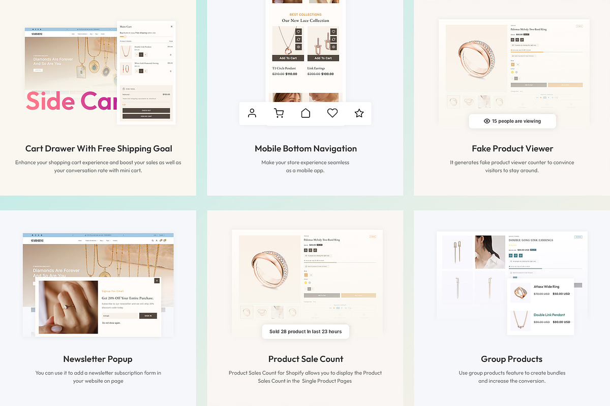Jewelry Store Shopify Theme, a Shopify Template by LogicGo Shopify Experts (Photo 6 of 8)
