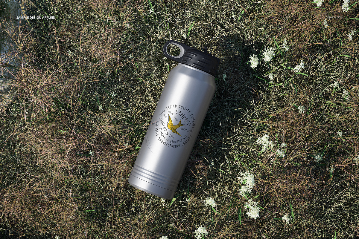 S. Steel 30 oz. Water Bottle Mockup, a Product Mockup by creatsy5 (Photo 8 of 12)
