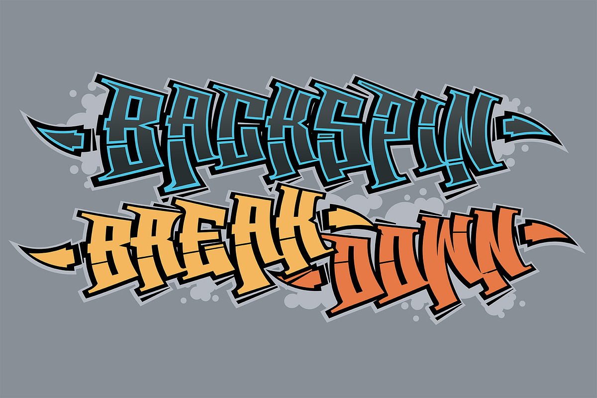 BackSpin Graffiti Font Family, a Font by Graffiti Fonts® (Photo 4 of 4)