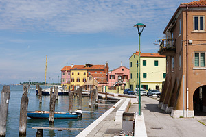 View of the colorful town of Pellestrina, an Architecture Photo by Bepslabor