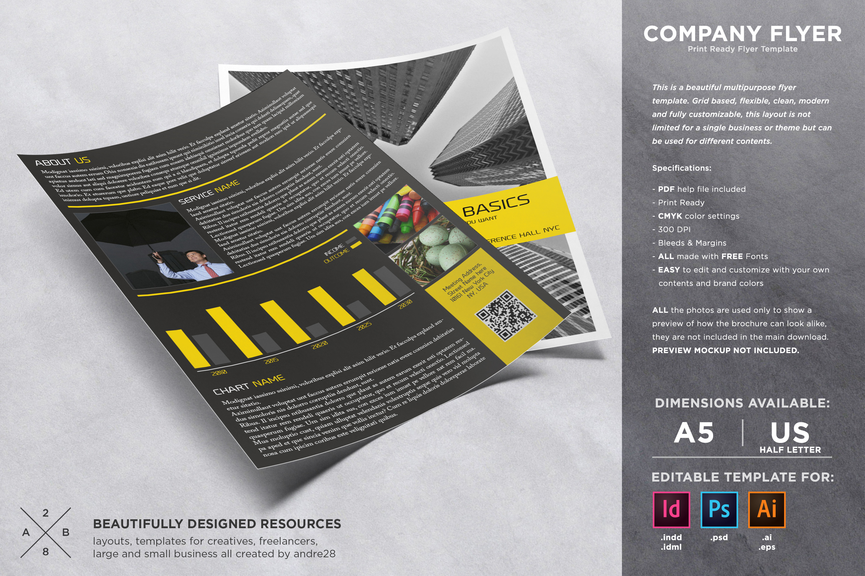 Company Flyer Template, a Flyer Template by Andre28