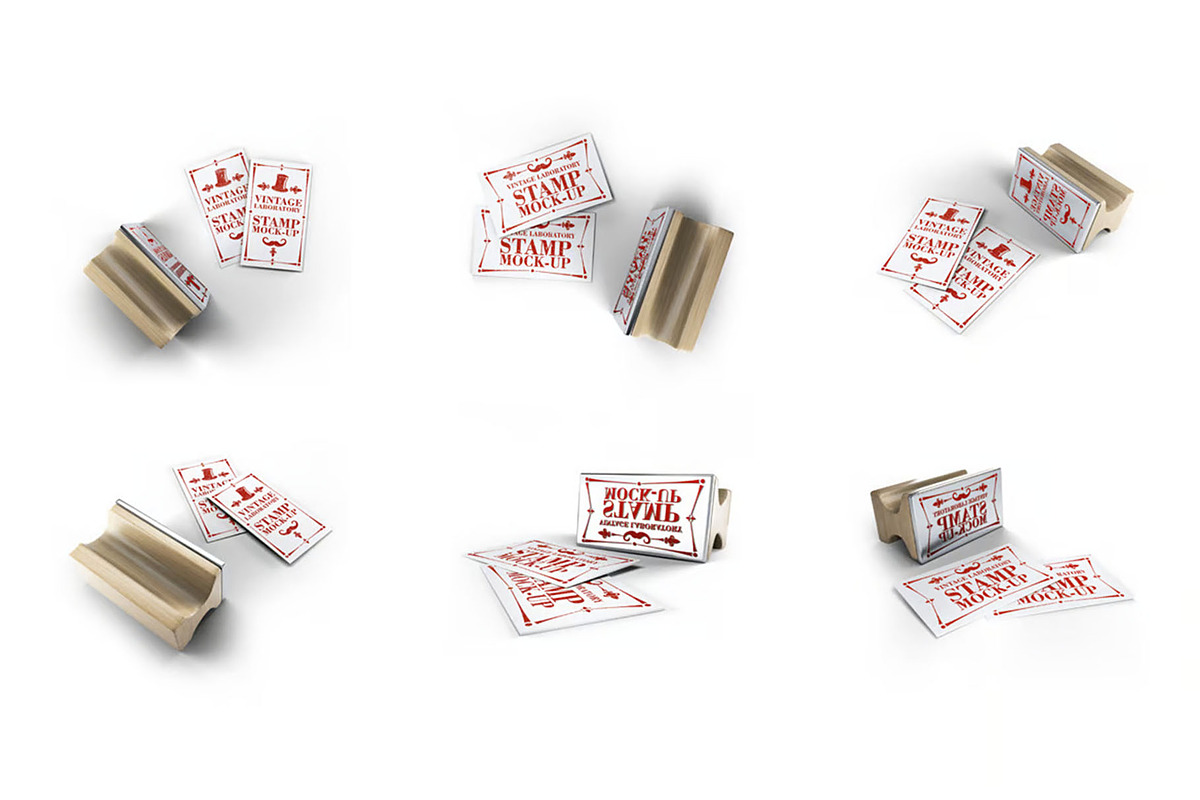 Stamp Business Card Mock-Up, an Advertising Mockup by DesignRushMarket (Photo 1 of 9)