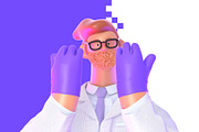 Doctor, 3D illustrations set, a Healthcare Illustration by Grivina's shop (Thumbnail 10 of 19)