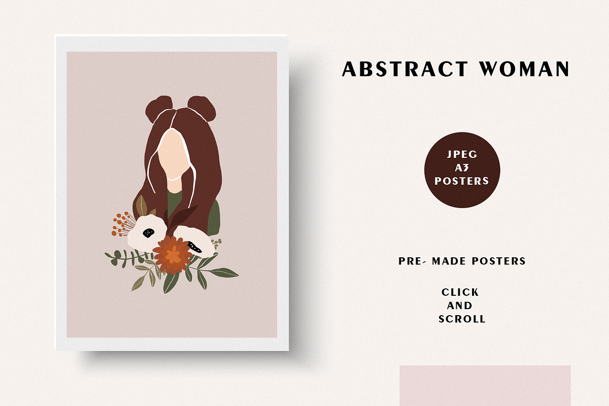 FLORAL WOMAN modern women print, a Person Illustration by Spark Studio Brushes (Photo 6 of 9)