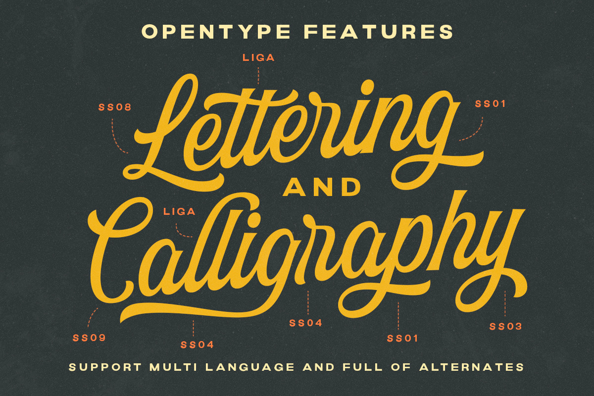 Garland - Script & Display Font Duo, a Script Font by Letterhend Studio (Photo 2 of 11)