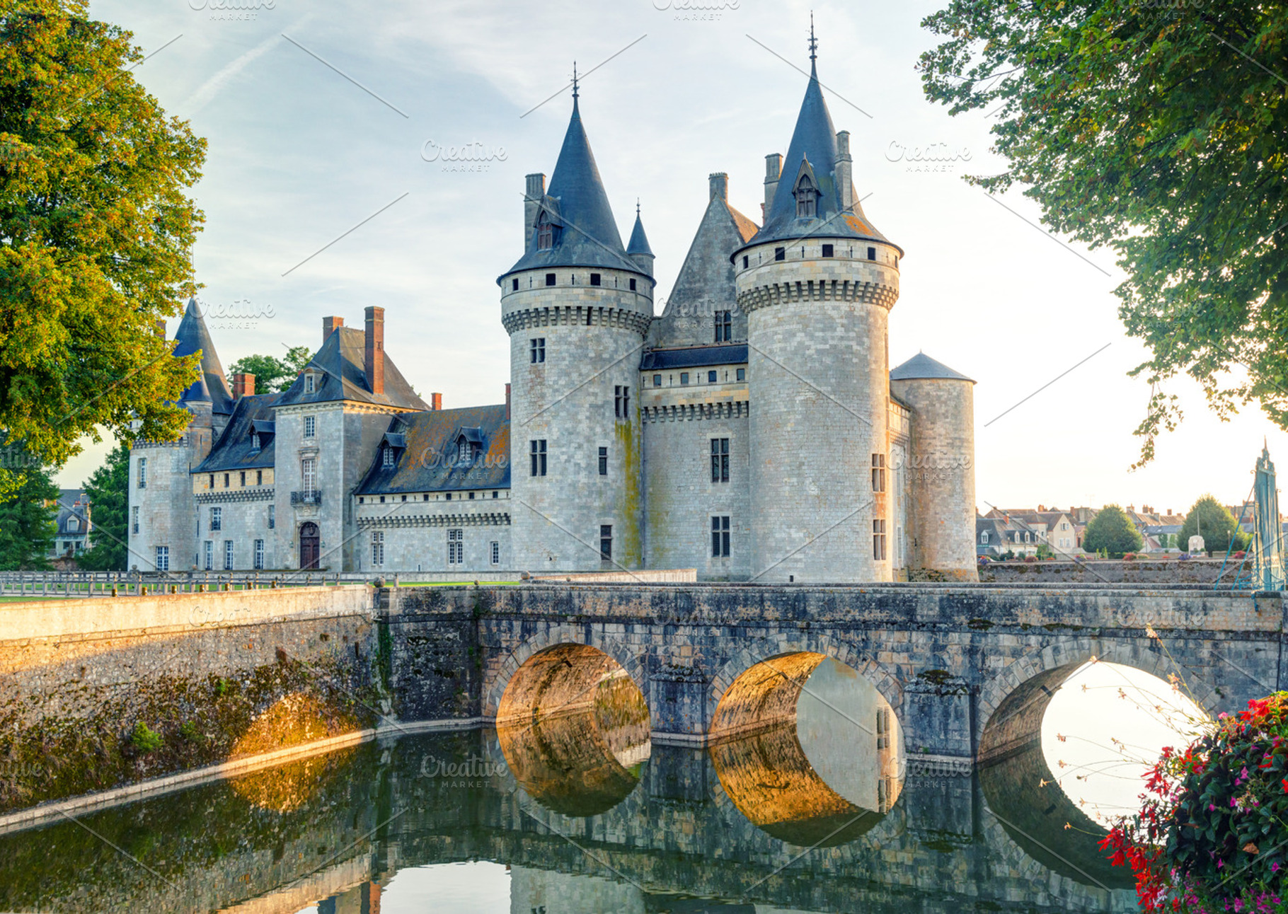 The chateau of sullysurloire containing ancient, attraction, and architecture, an Architecture Photo by Lopatin Photo