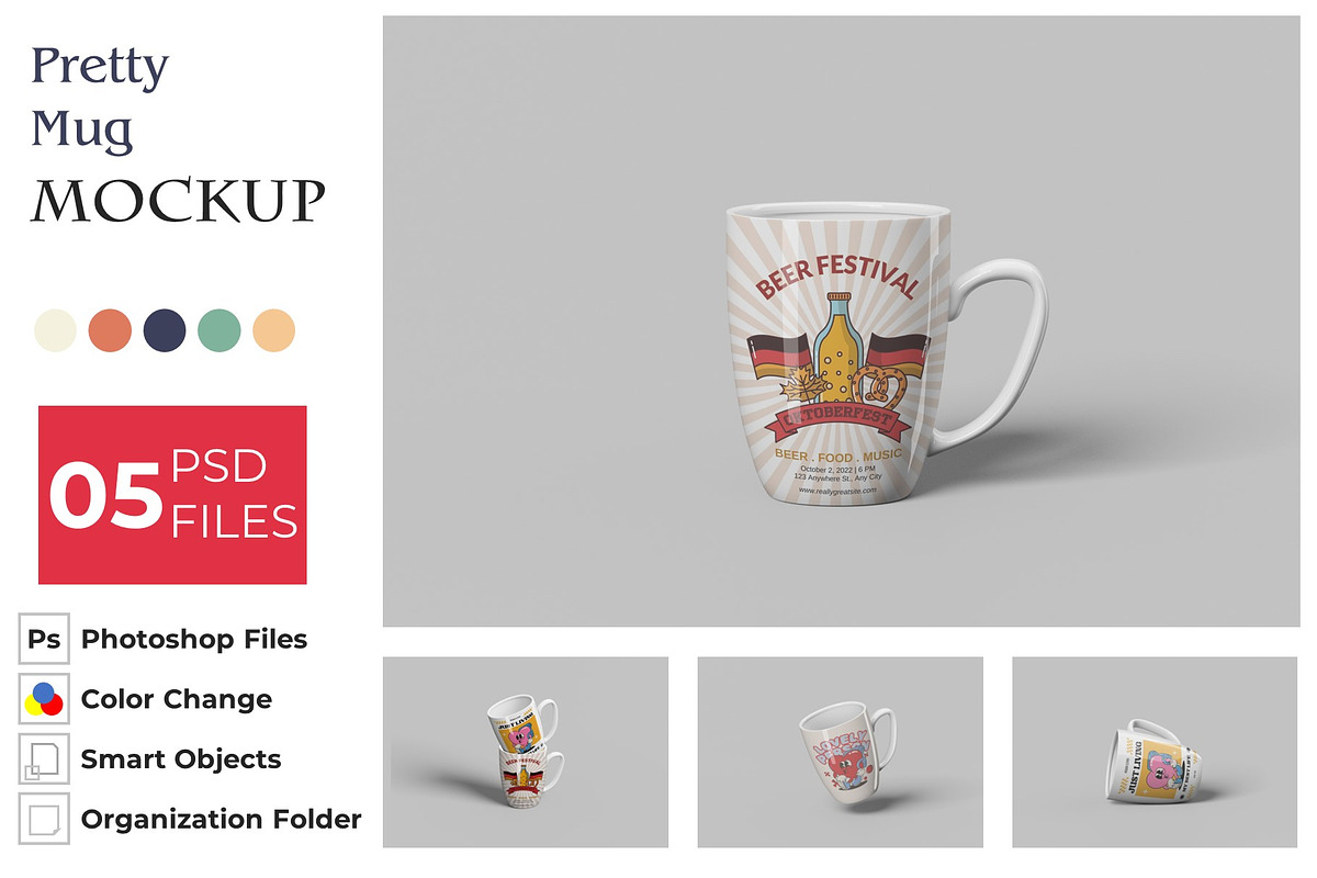 Mug Mockup Design, a Cups & Container Mockup by DigitAuras (Photo 1 of 5)