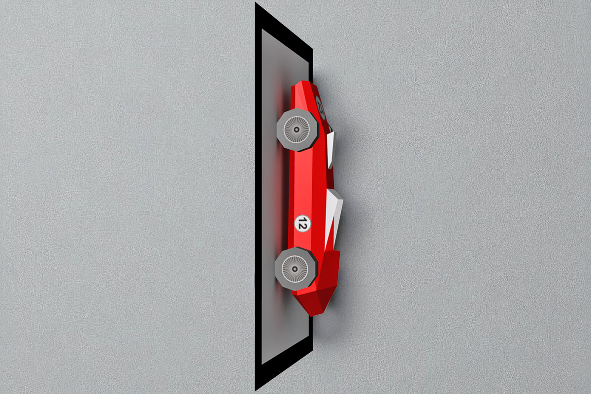 F1 CAR WALL ART - 3D Papercraft preview 4