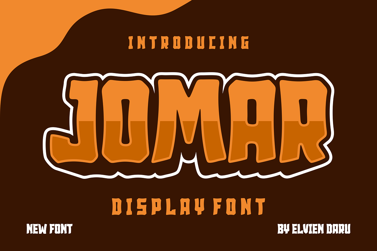 Jomar - Comic Display Font, a Sans Serif Font by lelevien (Photo 1 of 4)