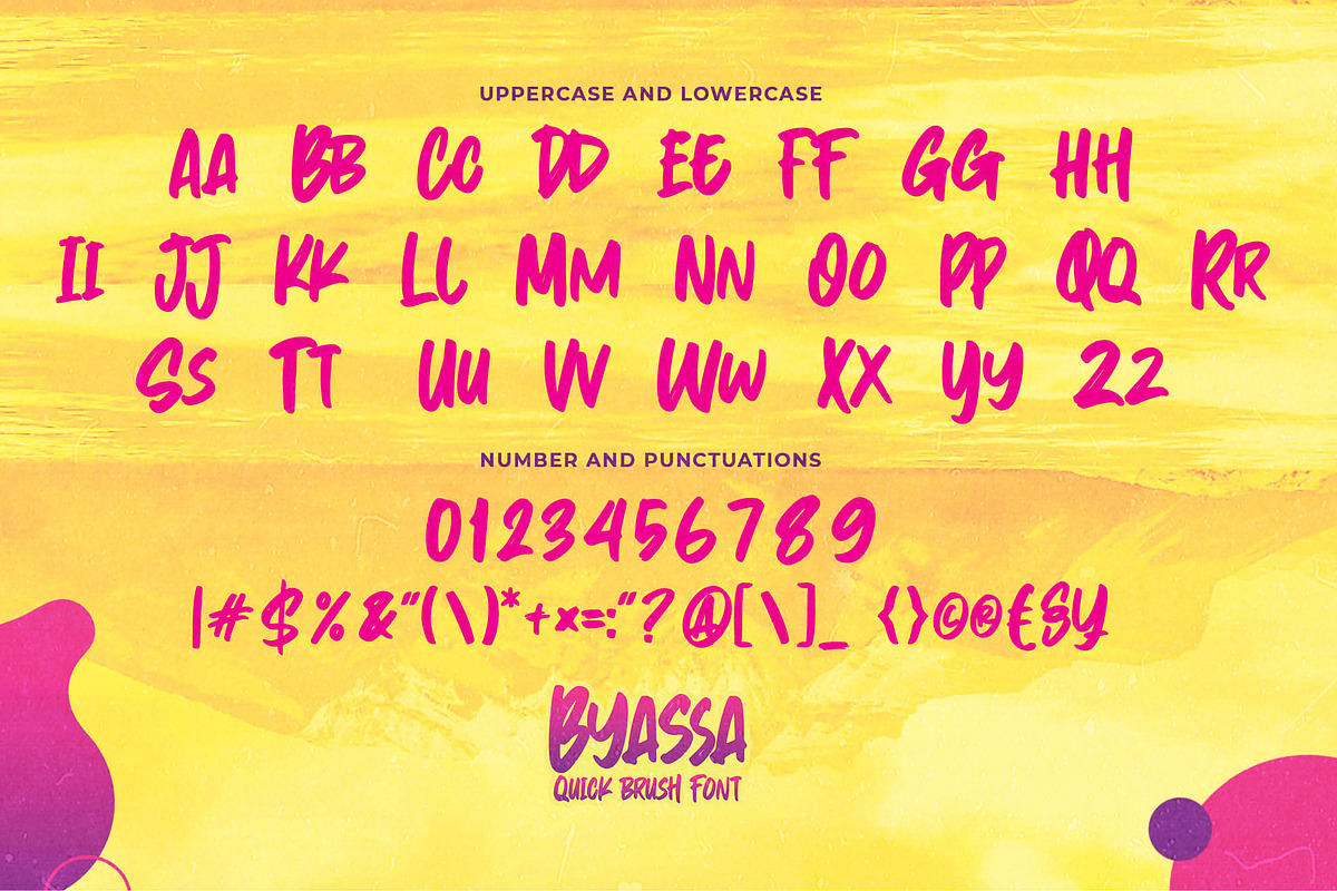 Byassa - Quick Brush Font, a Font by Gassstype (Photo 6 of 9)