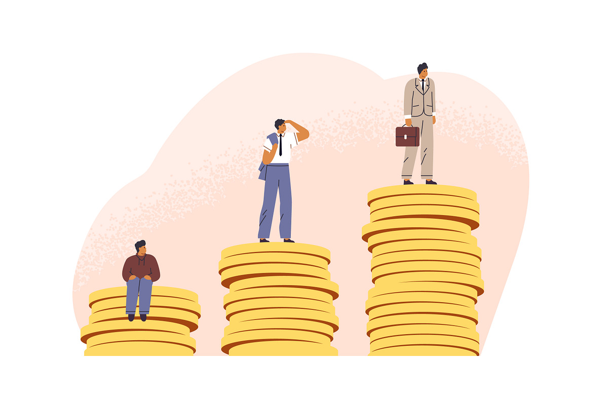 Different salary levels concept set, a Finance Illustration by Good Studio (Photo 2 of 6)