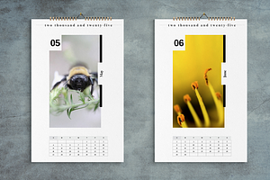 Macro photography Wall Calendar 2025, a Stationery Template by Boris Cupac