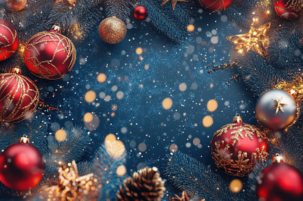 Festive Christmas and New Year backg, a Photo by Iftikhar Alam