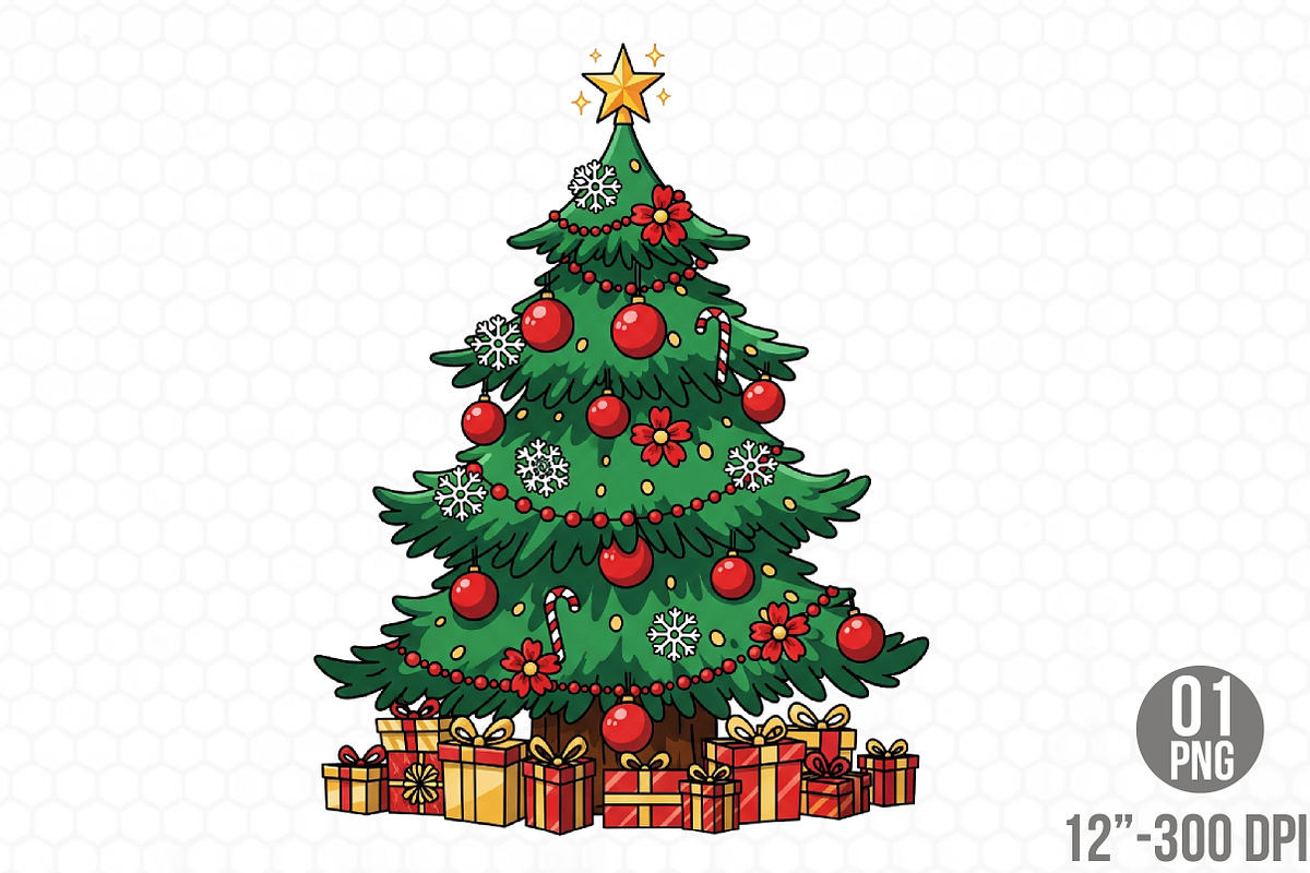 Christmas Tree Clip Art, an Illustration by Designking (Photo 1 of 4)