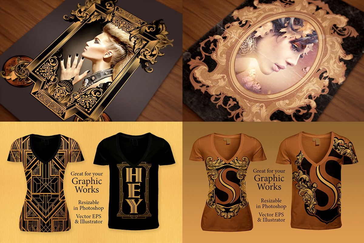 60 Vintage Frame Templates preview 5