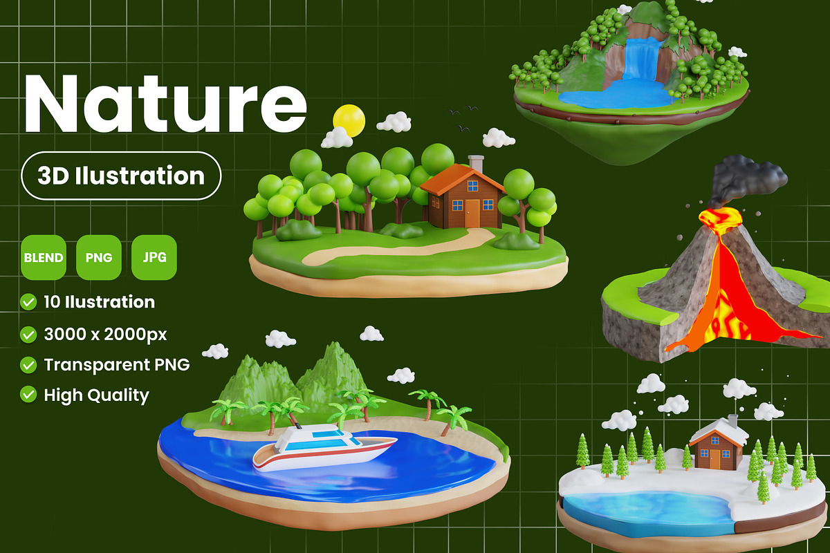 3D Nature Pack, a Plants & Tree 3D Model by novia99design (Photo 1 of 5)